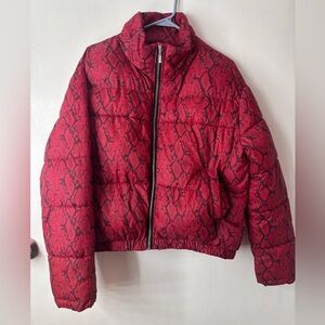 Guess Red Snake Pattern Jacket